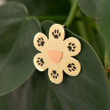 Paw Print Mixed Metal Plant Charm - Aaria Tees Aaria Tees