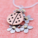 Lucky Ladybug Sterling Necklace - Aaria Tees Aaria Tees
