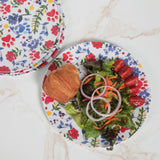 Flower Garden Paws Melamine Dinnerware Set - Set of 4 - Aaria Tees Aaria Tees