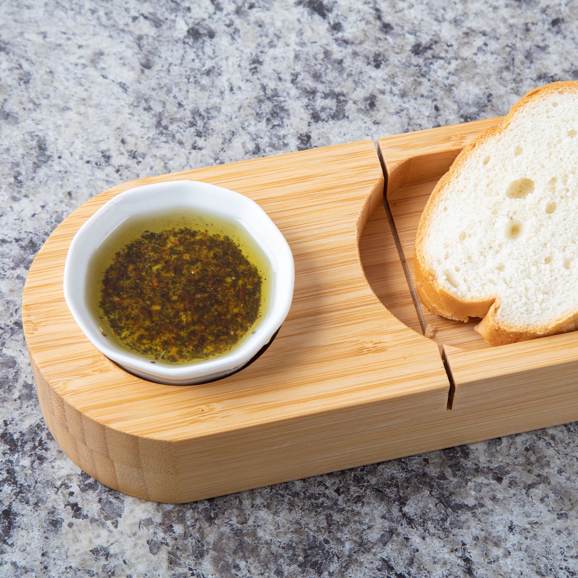 Bamboo Bread Cutting Board with Dip Cup - Aaria Tees Aaria Tees