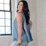 Lace Front Sleeveless Top - Aaria Tees Aaria Tees
