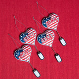 Military Service Heart & Dog Tag Ornament - Aaria Tees Aaria Tees