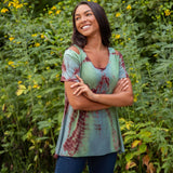 Sand & Stone Cold Shoulder Top - Aaria Tees Aaria Tees