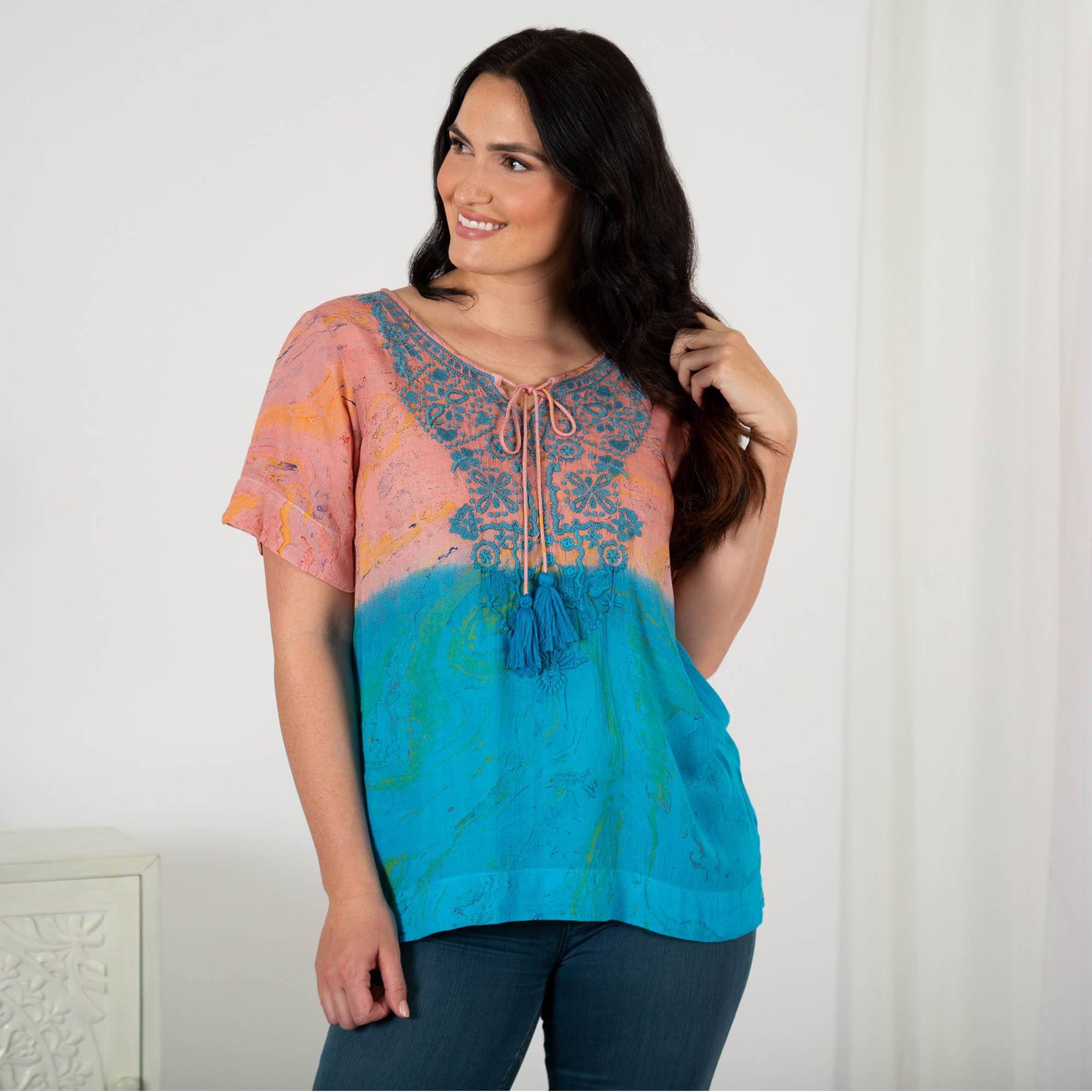 Beachcomber Tassel Tie Tunic - Aaria Tees Aaria Tees
