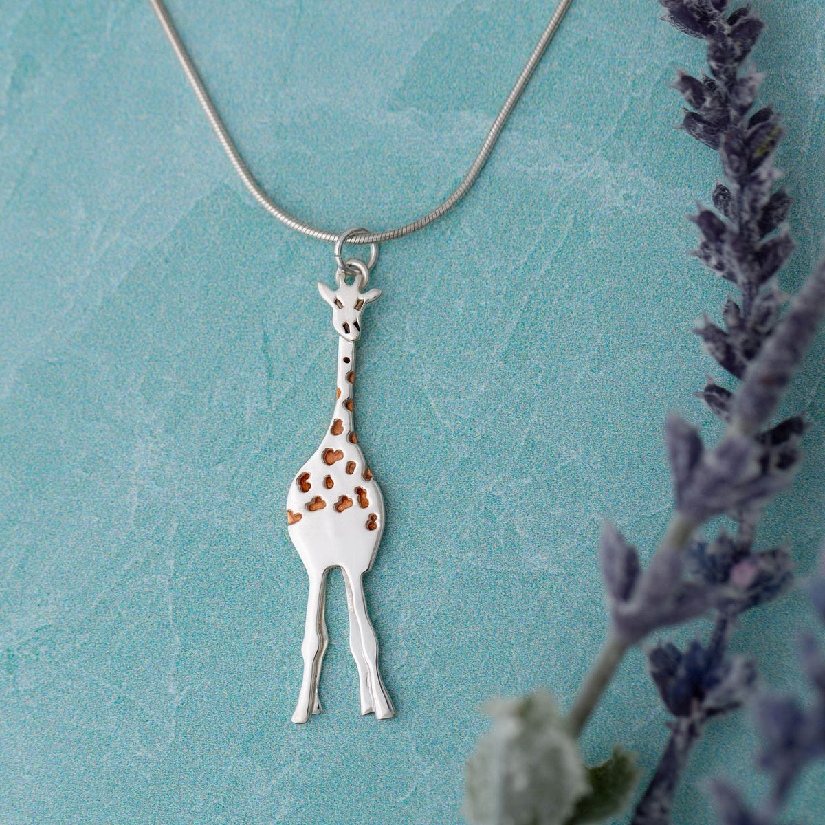 Gentle Giraffe Mixed Metal Necklace - Aaria Tees