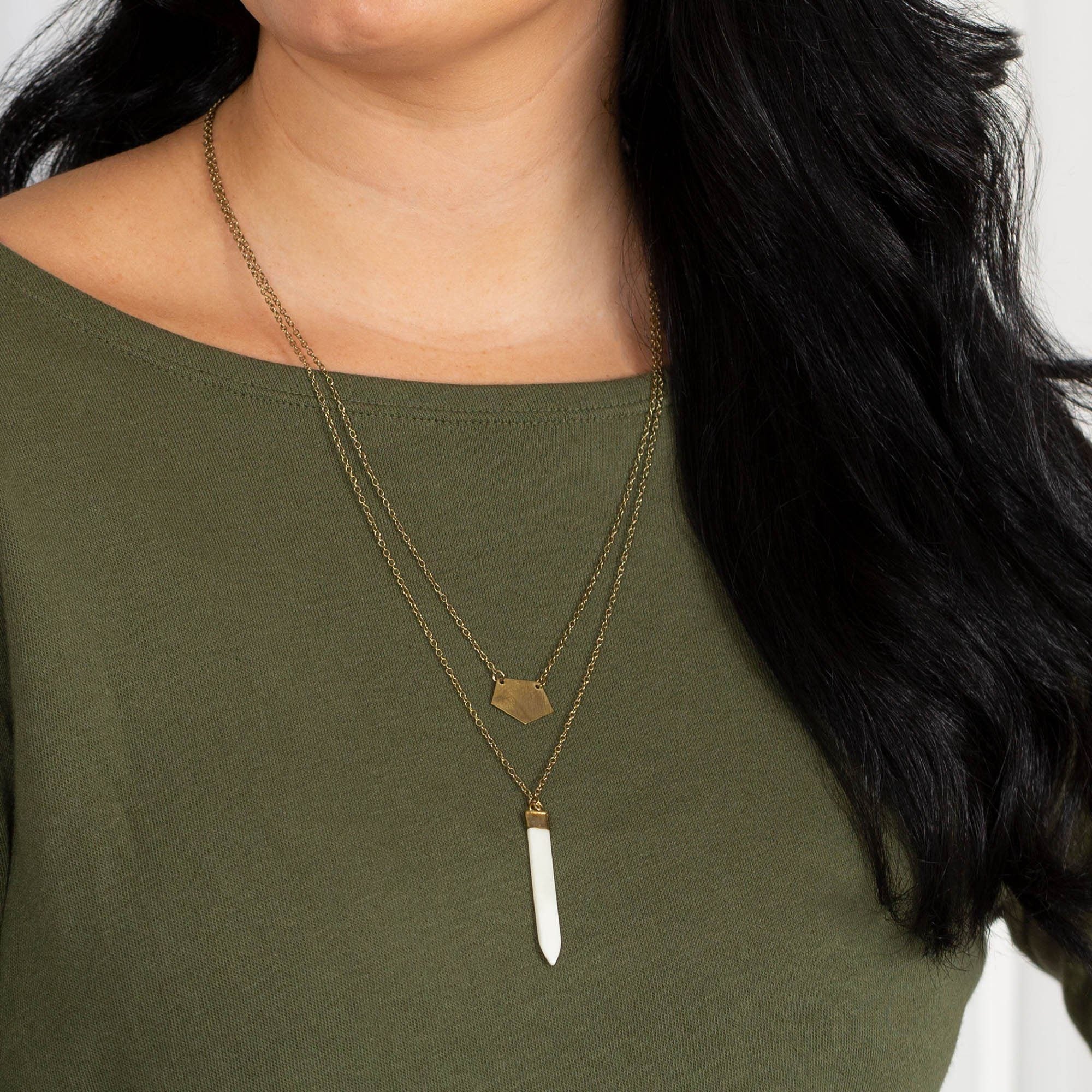 Layered Spike Necklace - Aaria Tees Aaria Tees