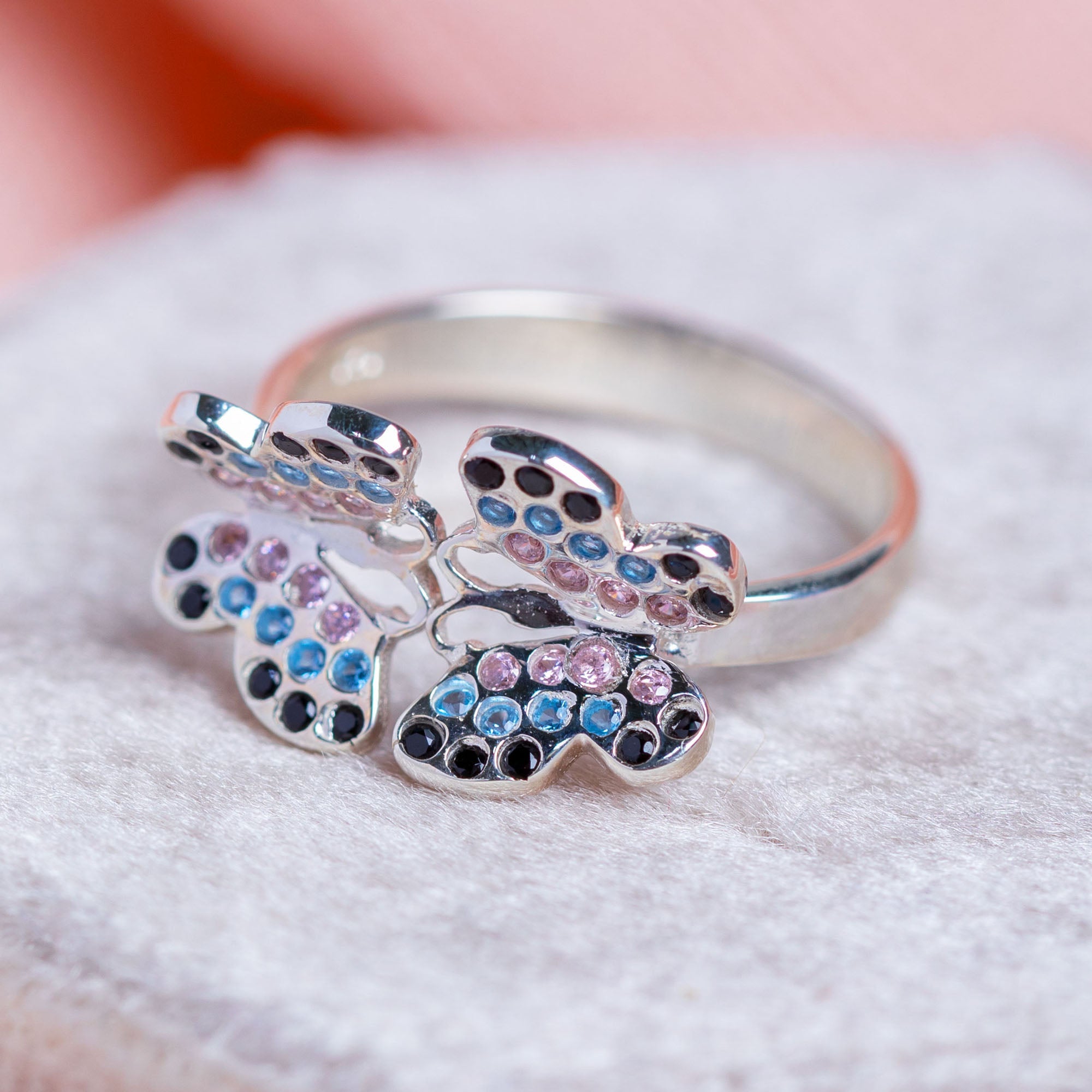 Dazzling Butterflies Sterling Toe Ring - Aaria Tees Aaria Tees