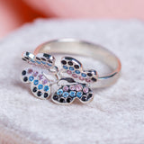 Dazzling Butterflies Sterling Toe Ring - Aaria Tees Aaria Tees