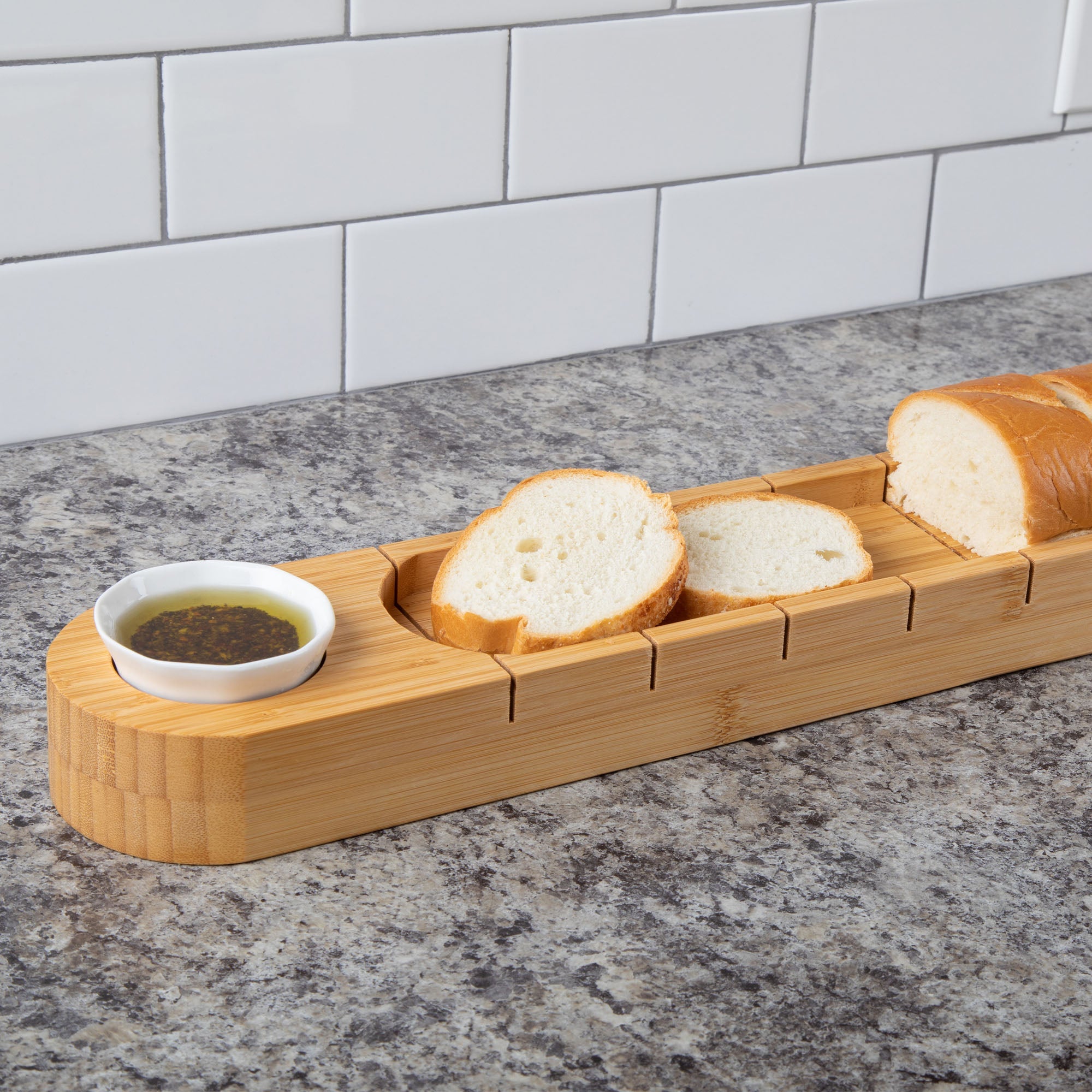 Bamboo Bread Cutting Board with Dip Cup - Aaria Tees Aaria Tees