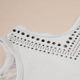 Cold Shoulder Rhinestone Top - Aaria Tees Aaria Tees
