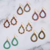 Double Beaded Teardrop Earrings - Aaria Tees Aaria Tees