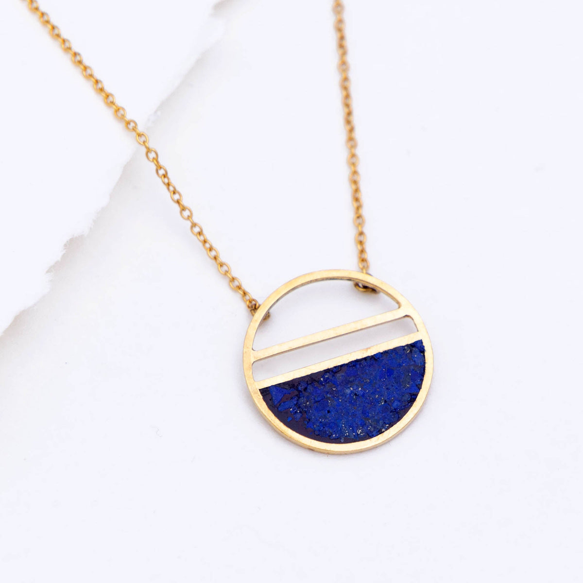 Half Full Lapis Necklace - Aaria Tees