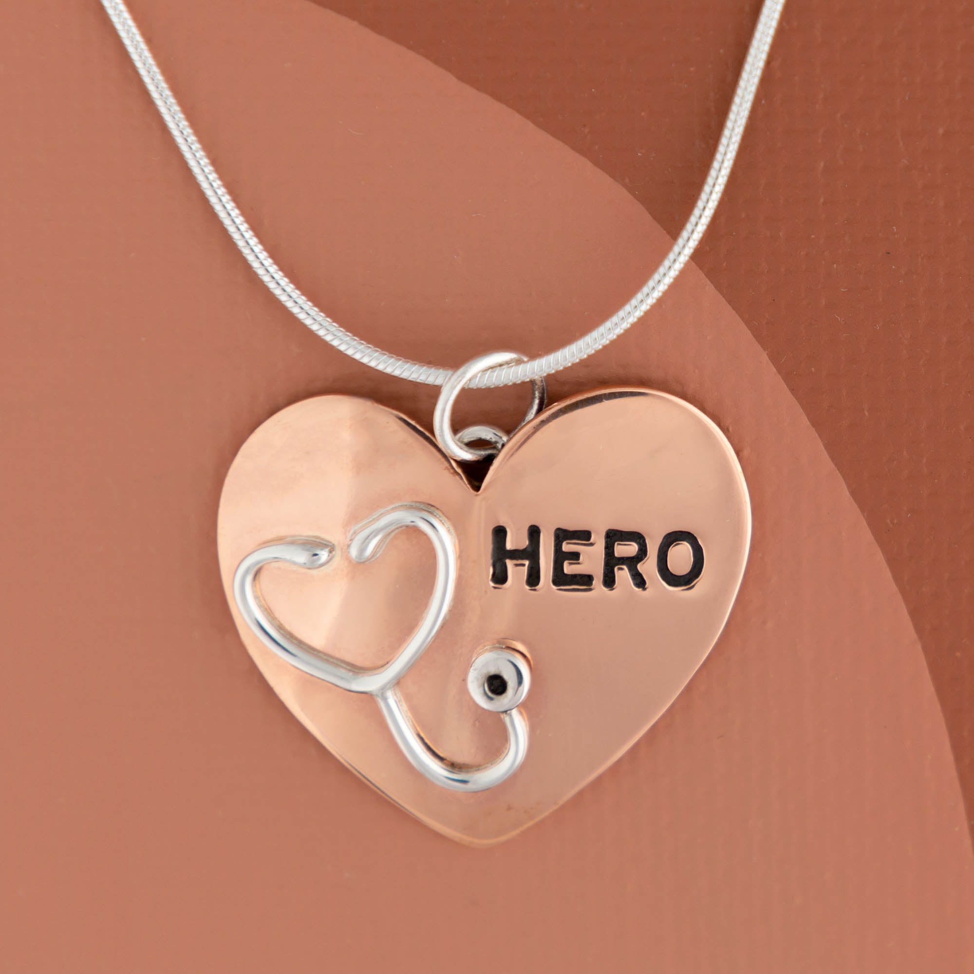 Healthcare Hero Mixed Metal Necklace - Aaria Tees Aaria Tees