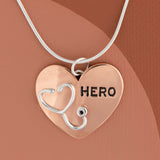 Healthcare Hero Mixed Metal Necklace - Aaria Tees Aaria Tees
