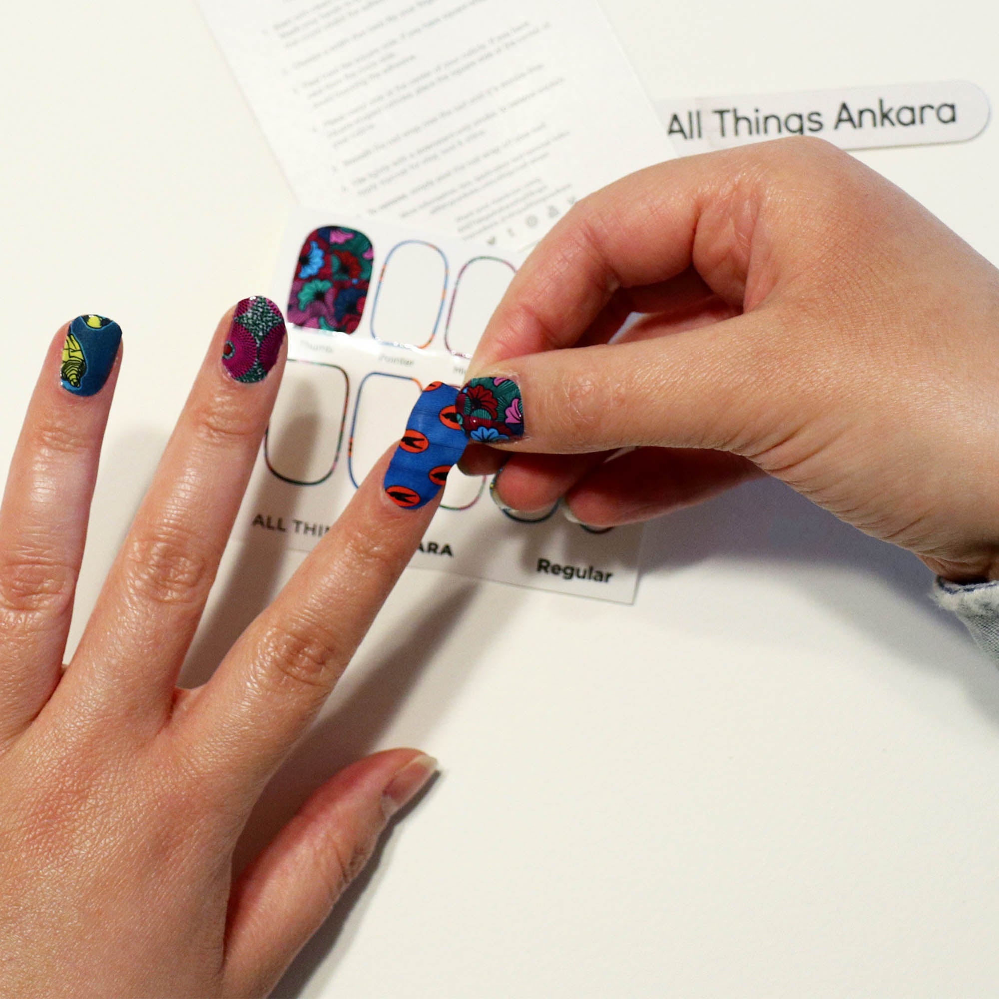 African Print Nail Wraps - Aaria Tees Aaria Tees