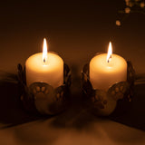 Paw Print Mixed Metal Candle Holder - Aaria Tees Aaria Tees