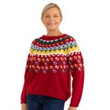 Nordic Paw Print Knitted Sweater - Aaria Tees Aaria Tees