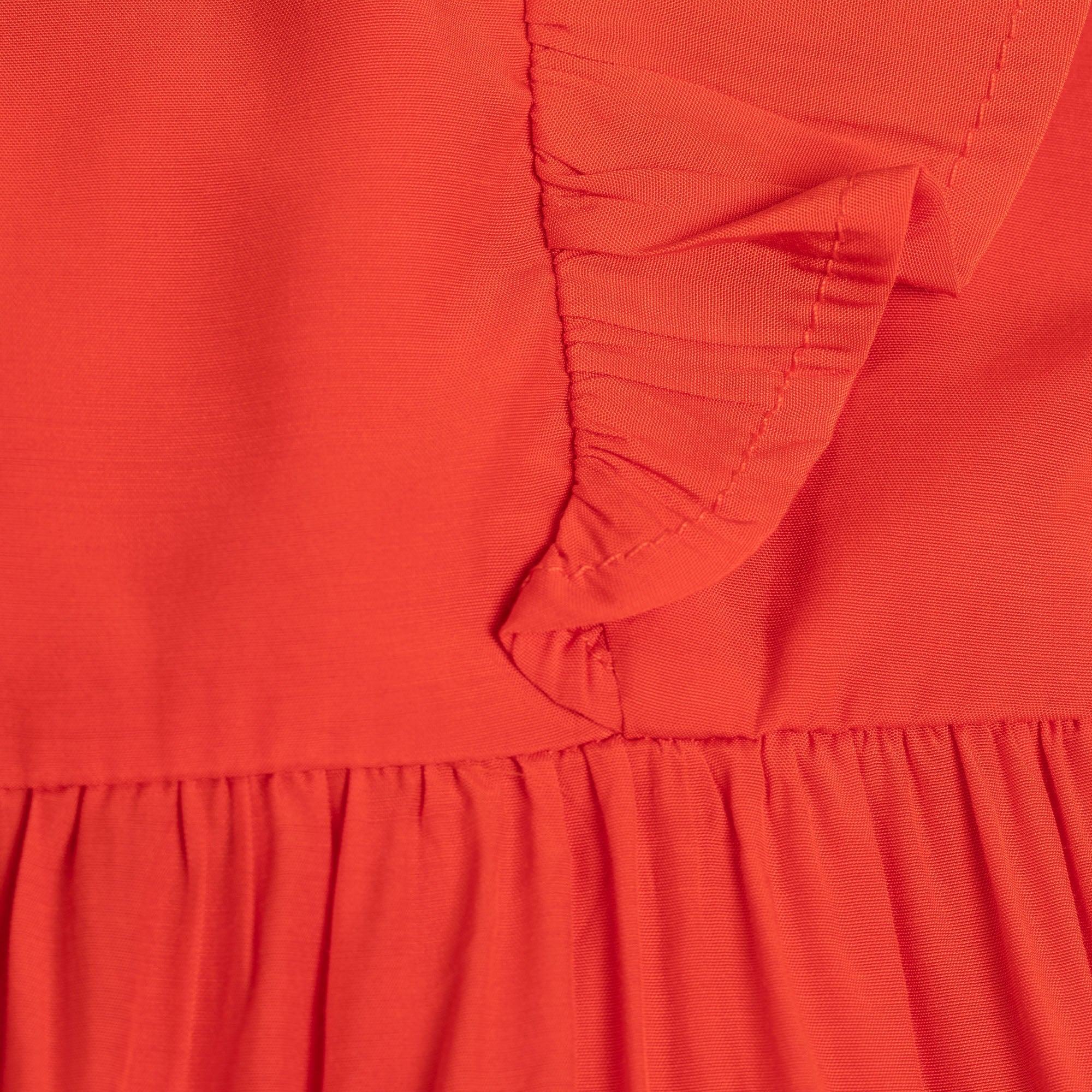 Open Back Ruffle Midi Dress - Aaria Tees Aaria Tees