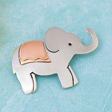 Proud Elephant Mixed Metal Pin - Aaria Tees Aaria Tees