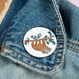 Hanging Out Sloth Enamel Pin - Aaria Tees Aaria Tees