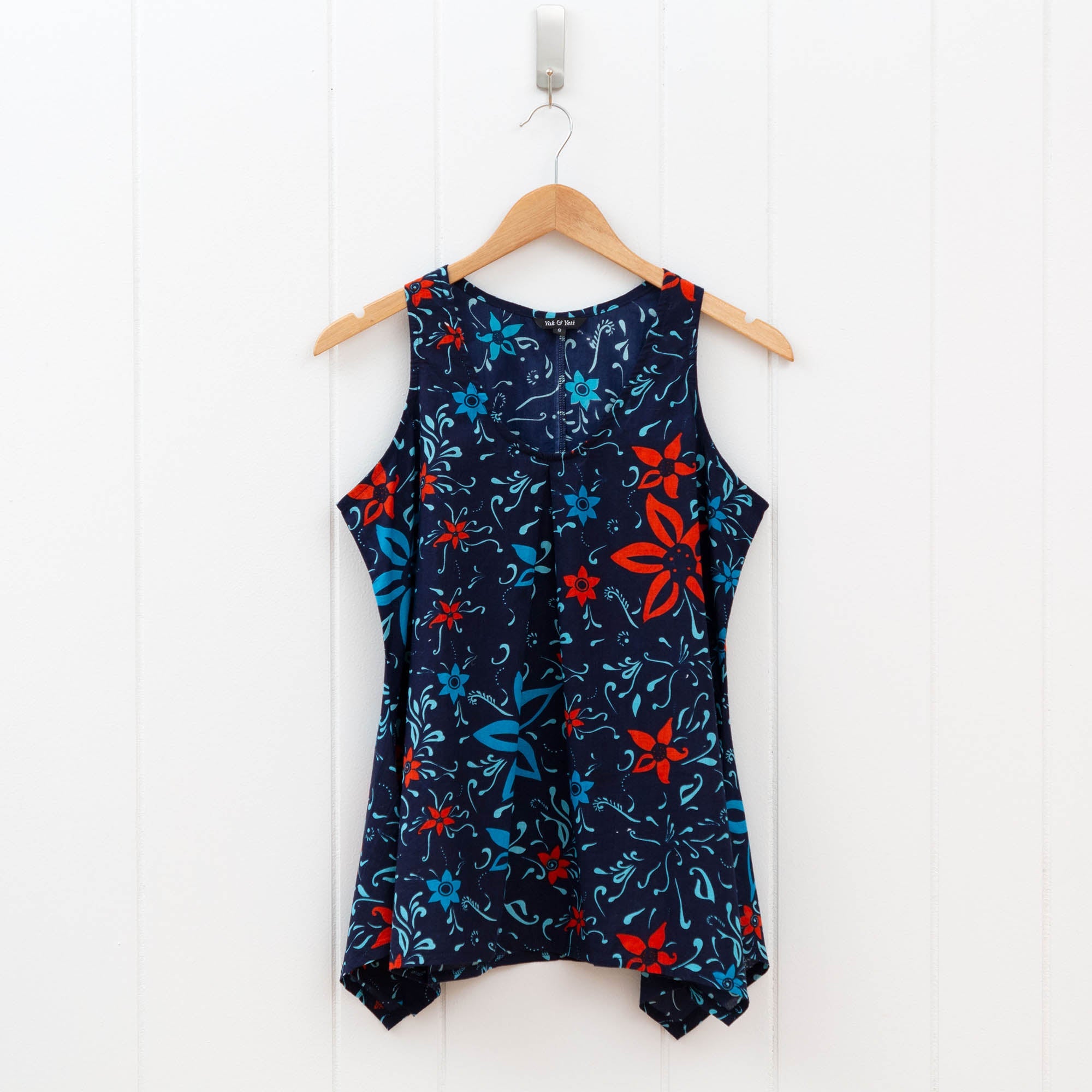 On Point Floral Sleeveless Tunic - Aaria Tees Aaria Tees