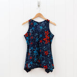 On Point Floral Sleeveless Tunic - Aaria Tees Aaria Tees