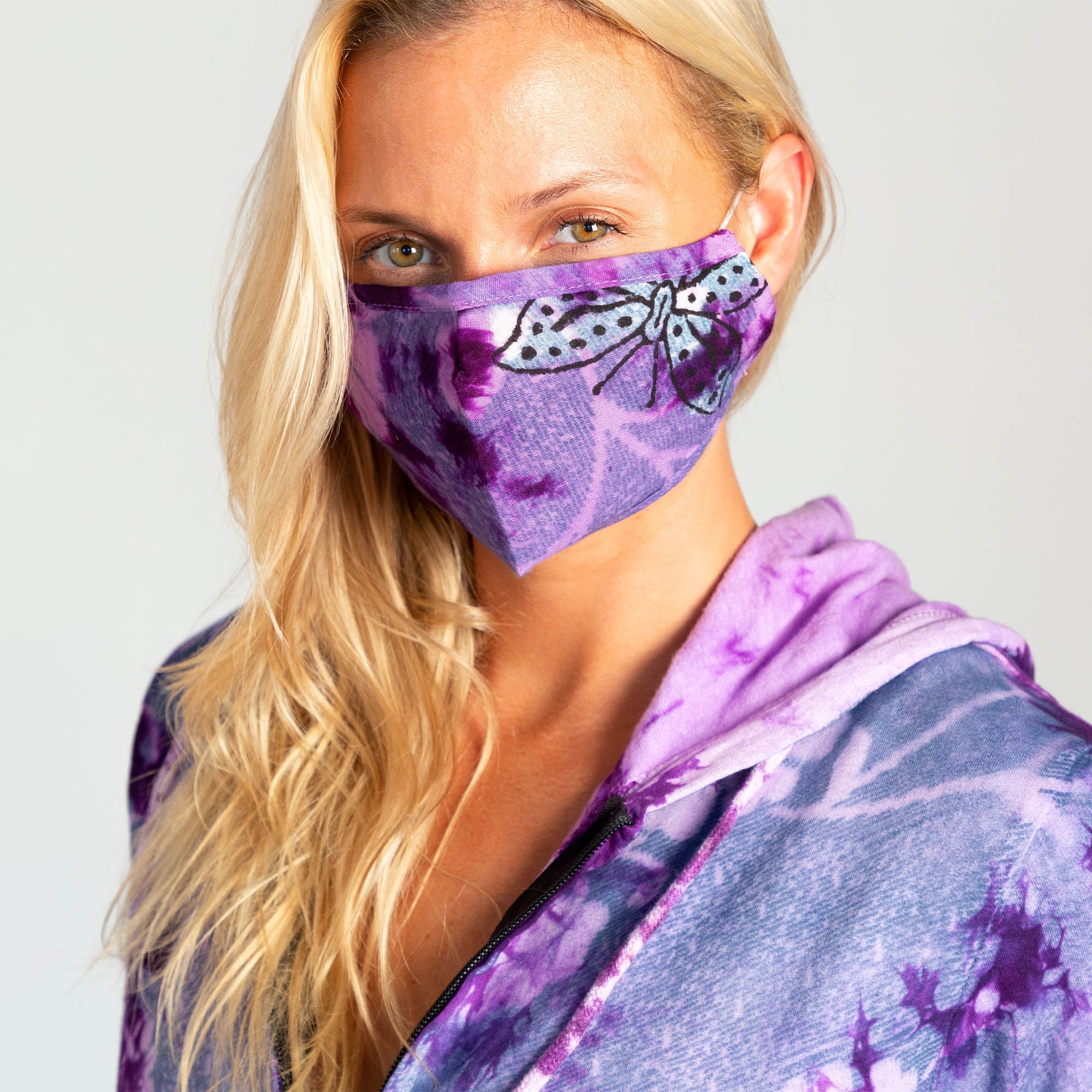 Butterflies in Bloom Face Mask & Headband - Aaria Tees Aaria Tees