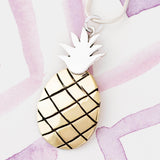 Juicy Pineapple Sterling & Brass Necklace - Aaria Tees Aaria Tees