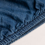 Balloon Sleeve Denim Baby Doll Dress - Aaria Tees Aaria Tees