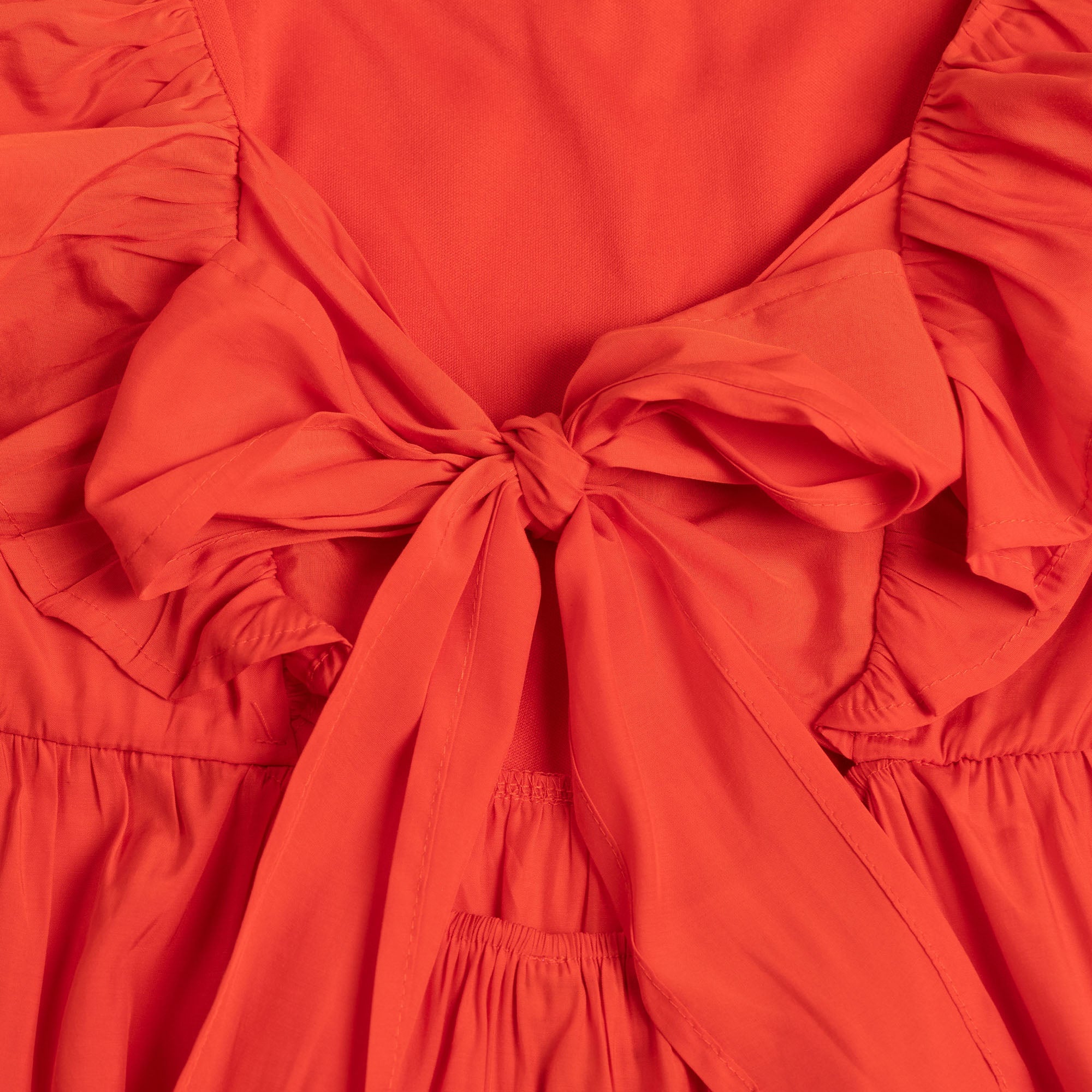 Open Back Ruffle Midi Dress - Aaria Tees Aaria Tees