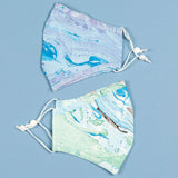 Marbleous Color Face Mask & Headband - Aaria Tees Aaria Tees