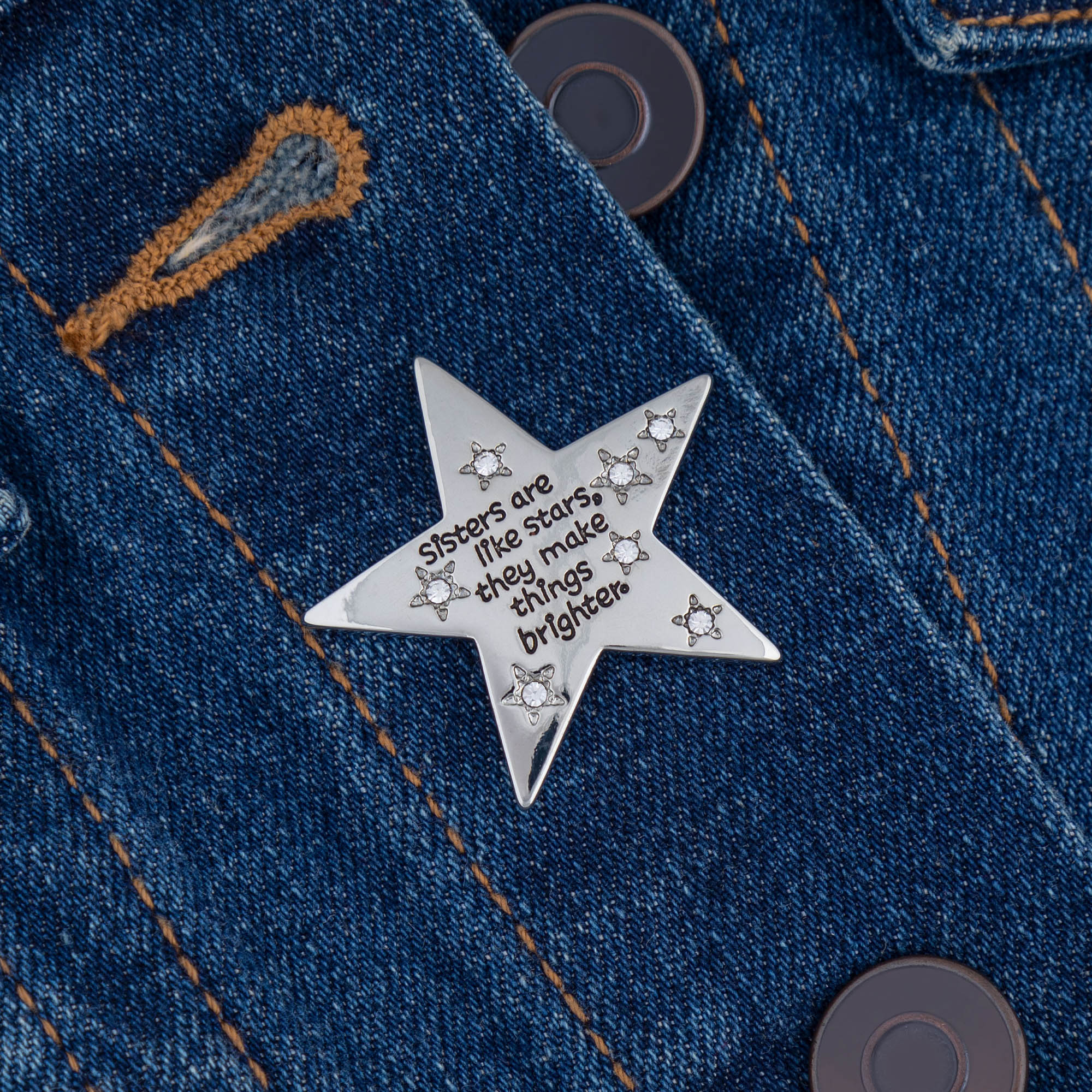 Sisters are Like Stars Pin - Aaria Tees Aaria Tees