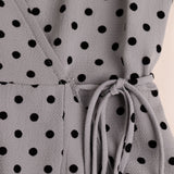 Polka Dot Maxi Wrap Dress - Aaria Tees Aaria Tees