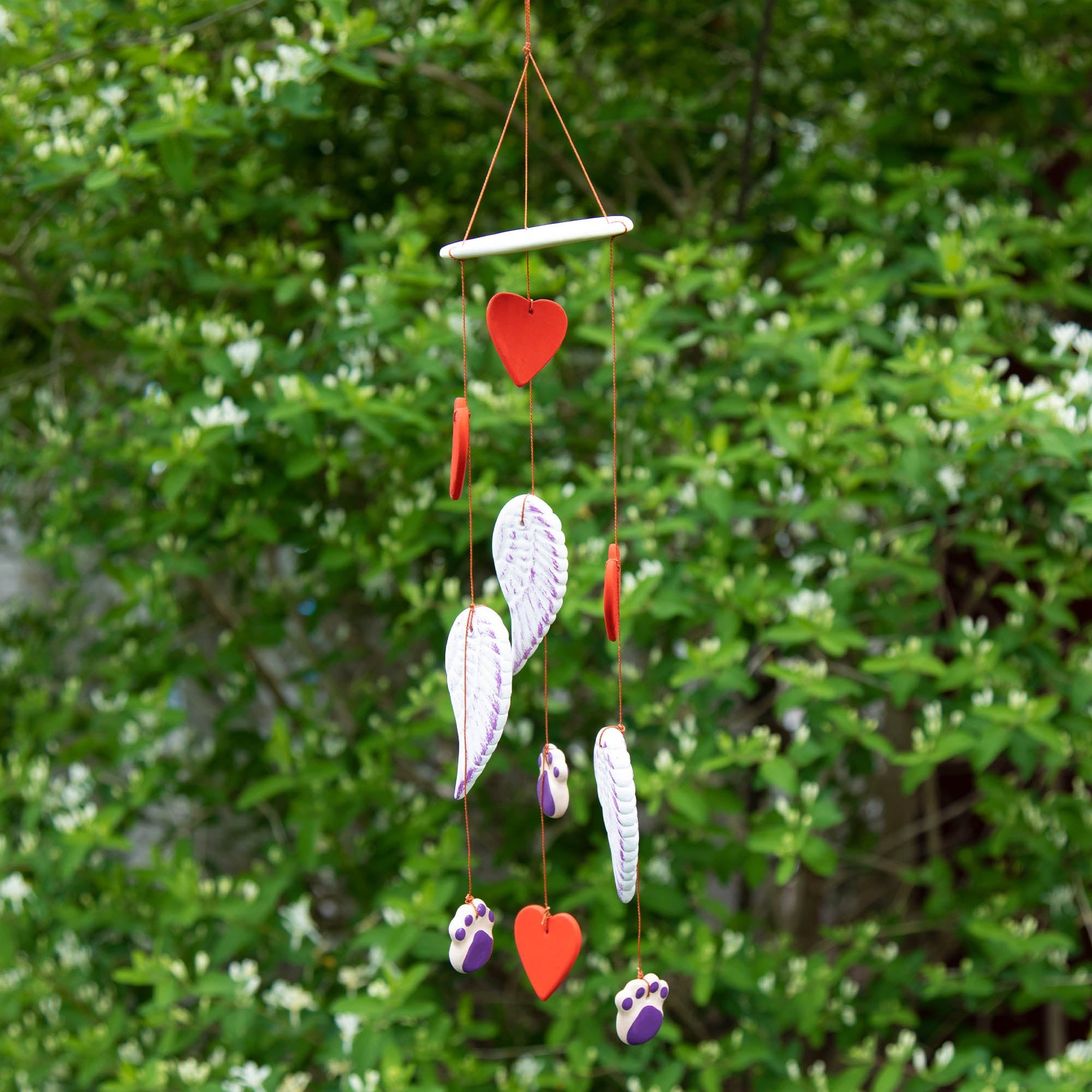 Always in My Heart Paw Print Ceramic Chime - Aaria Tees Aaria Tees