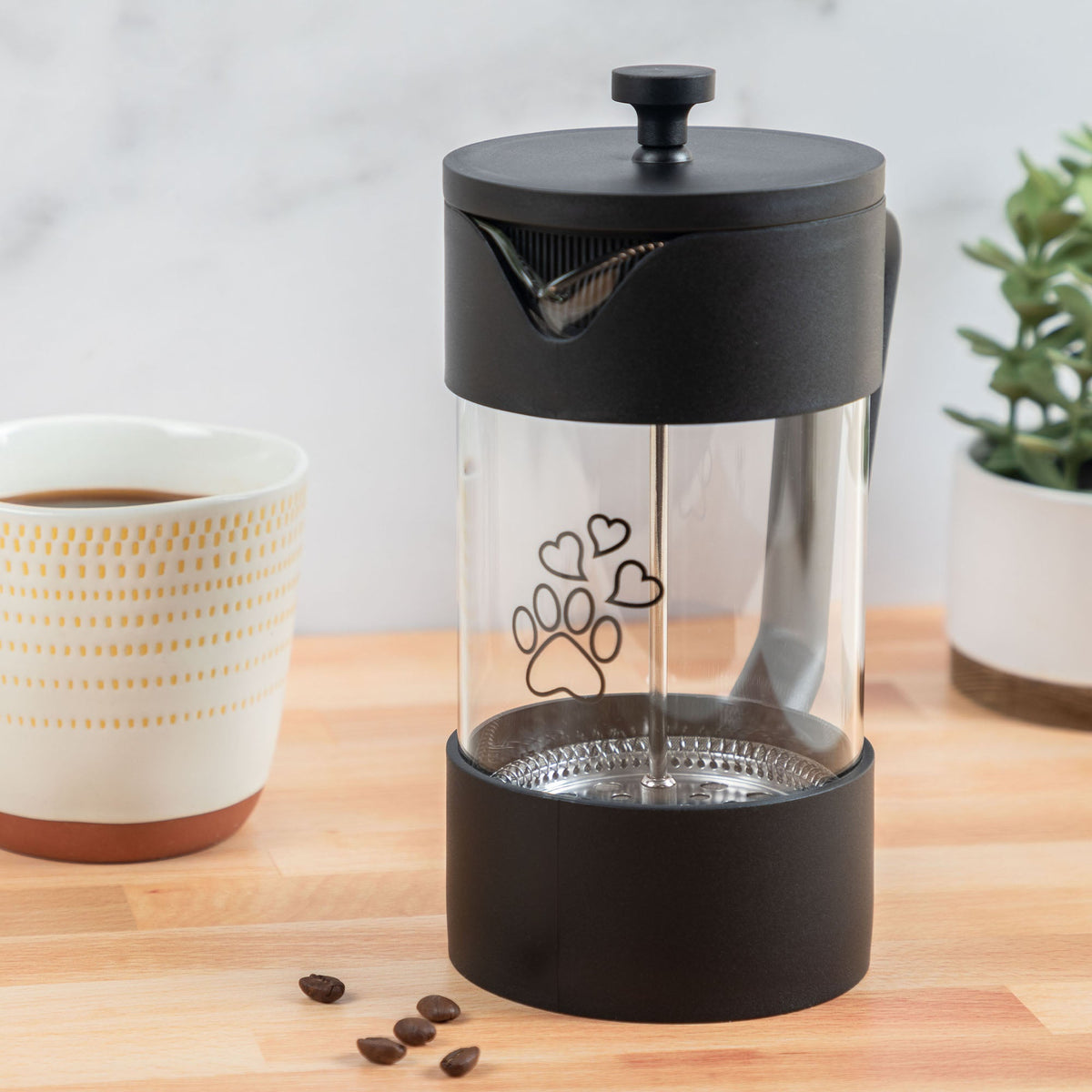 For the Love of Coffee & Paws French Press - Aaria Tees