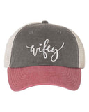 Embroidered Wifey/Hubby Trucker Hat – Anniversary Gift Cap - Aaria Tees Aaria Tees