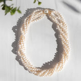 Swirling Strands Freshwater Pearl Necklace - Aaria Tees Aaria Tees