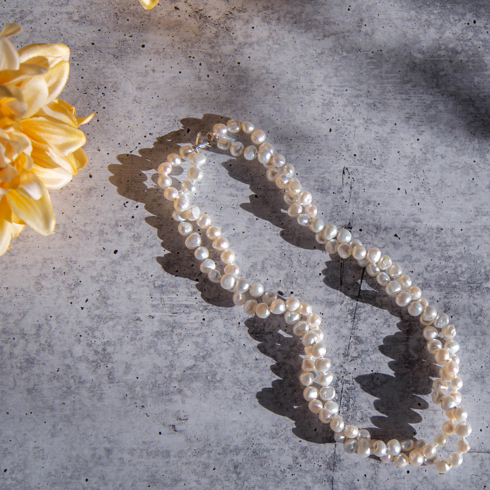 Freshwater Pearl Double Strand Necklace - Aaria Tees Aaria Tees