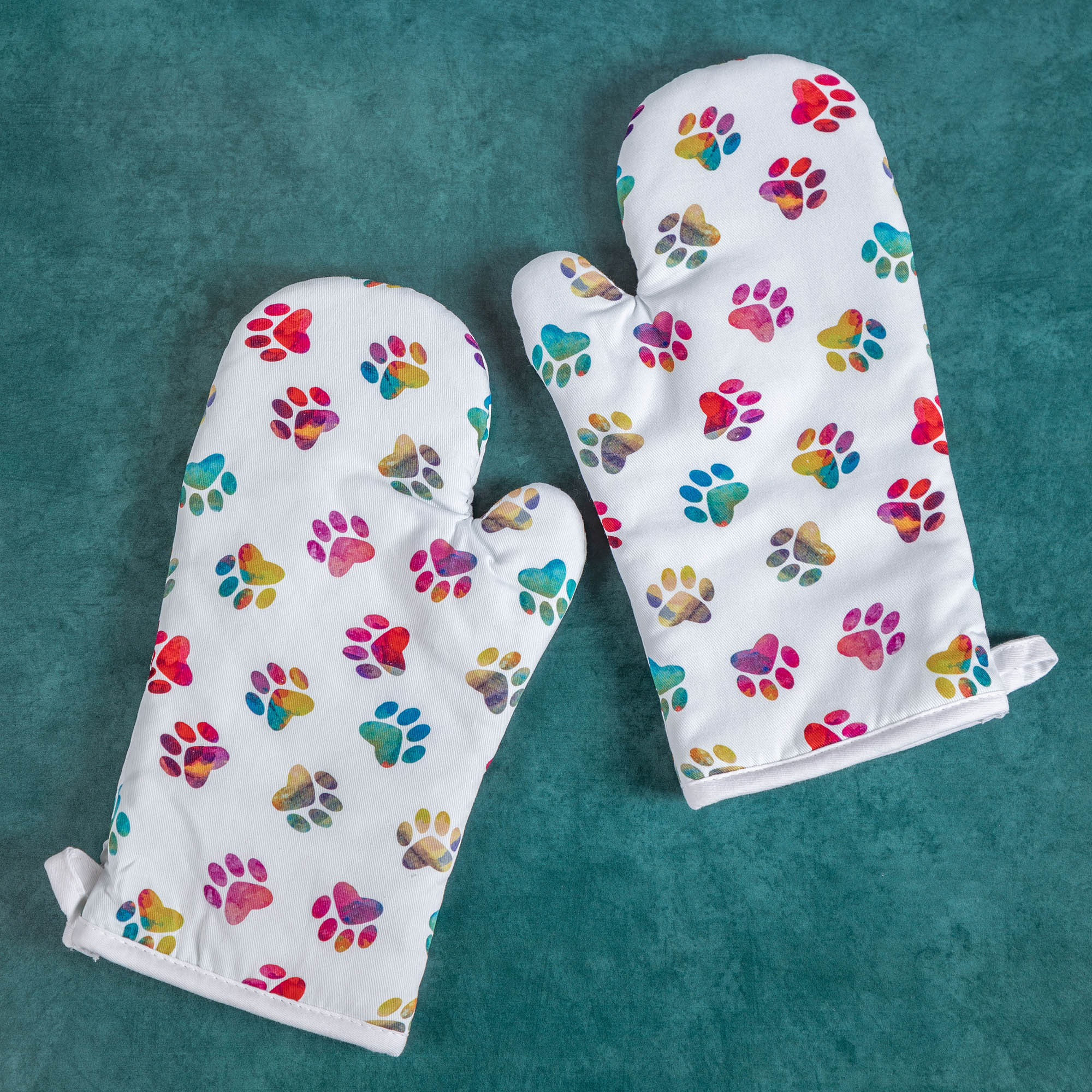 Rainbow Ombre Paws Kitchen Linens - Aaria Tees Aaria Tees