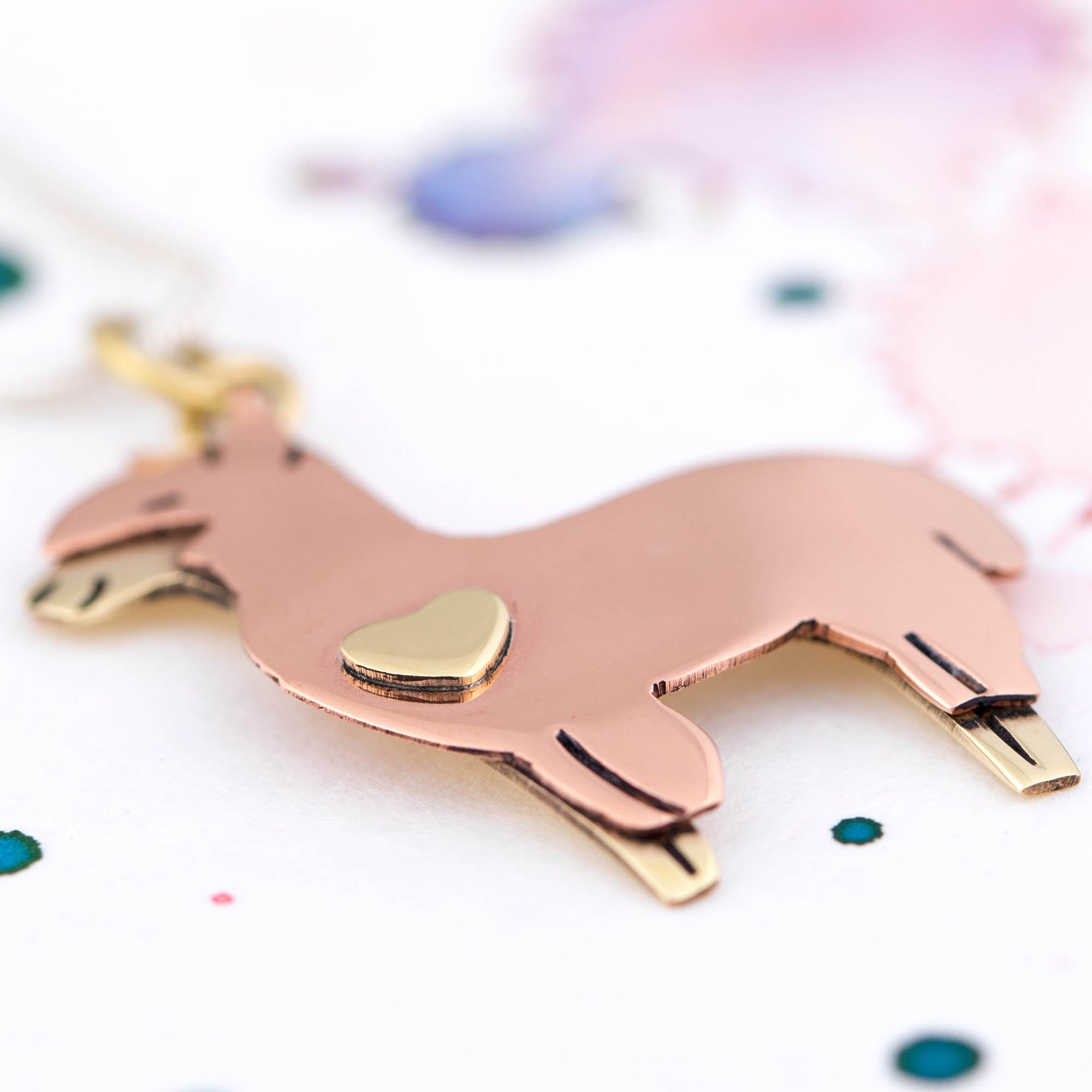Alpaca Brass & Copper Necklace - Aaria Tees Aaria Tees