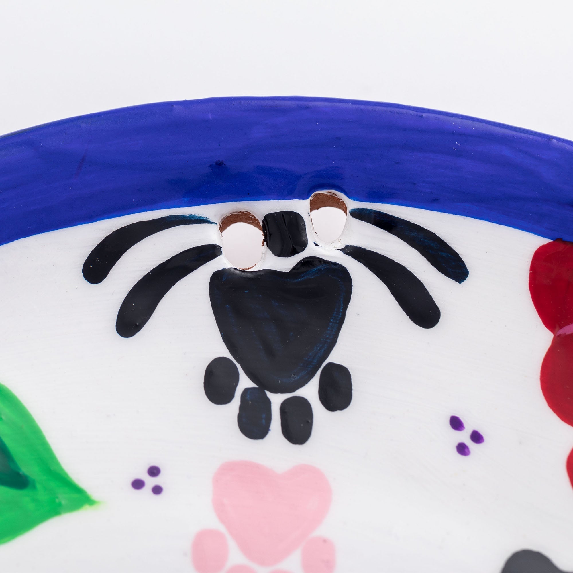 Paw Print Hand Painted Decorative Ceramic Plate - Aaria Tees Aaria Tees