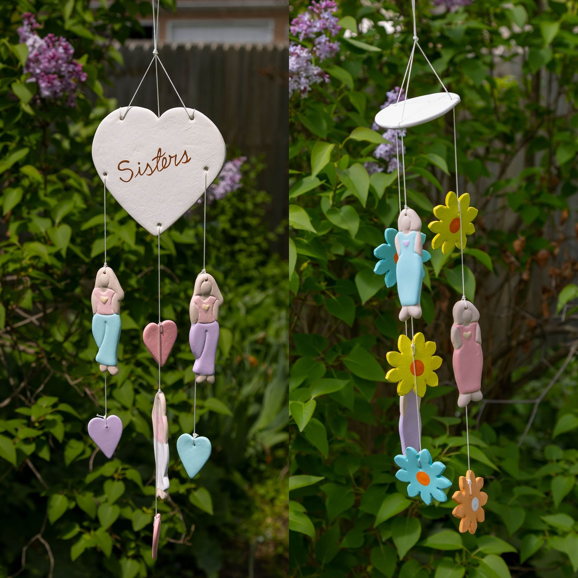 Sisters Handmade Ceramic Chime - Aaria Tees Aaria Tees