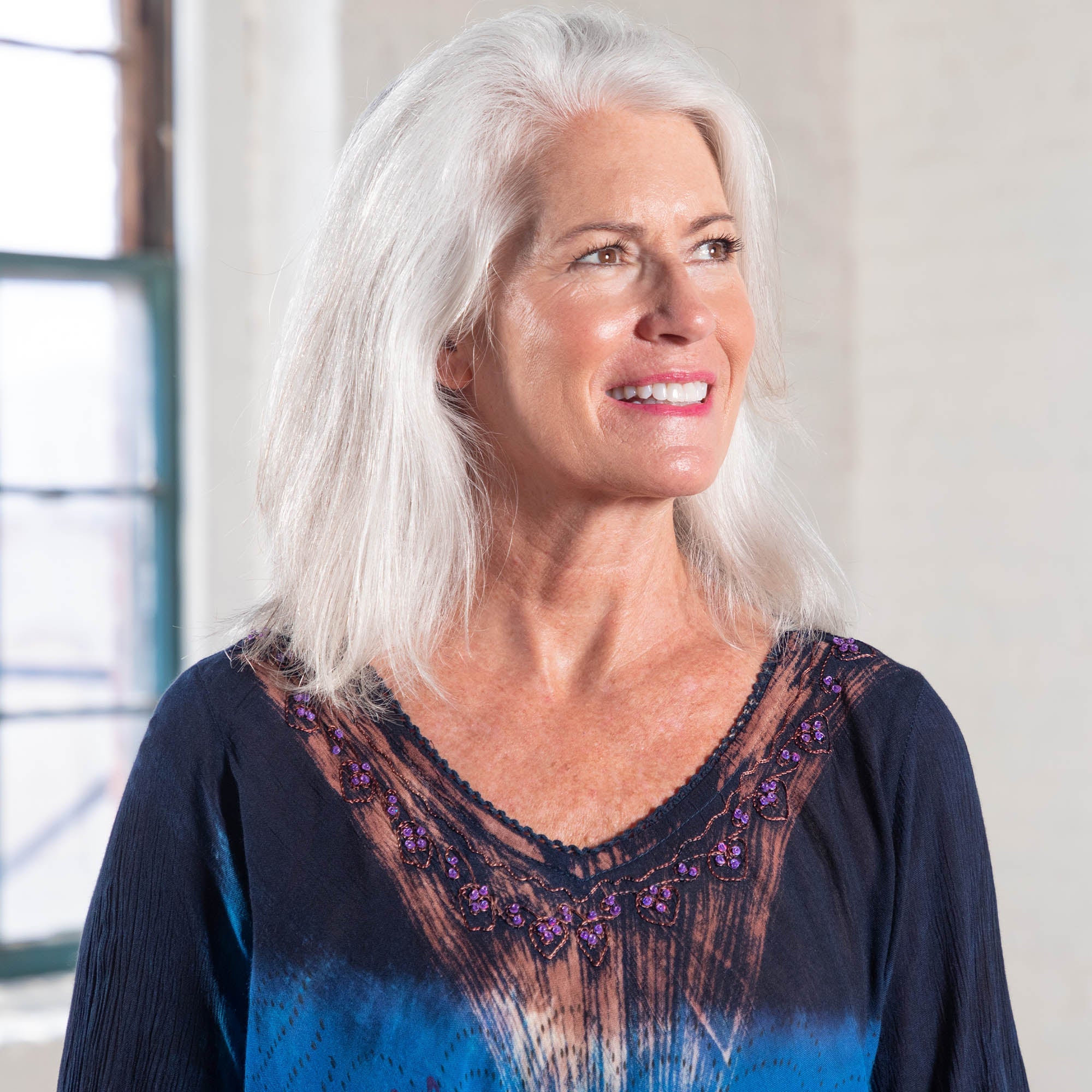 Butterfly Dance Long Sleeve Tunic - Aaria Tees Aaria Tees