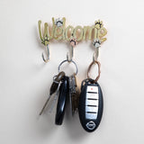 Welcome Paw Print Mixed Metal Sign with Hooks - Aaria Tees Aaria Tees