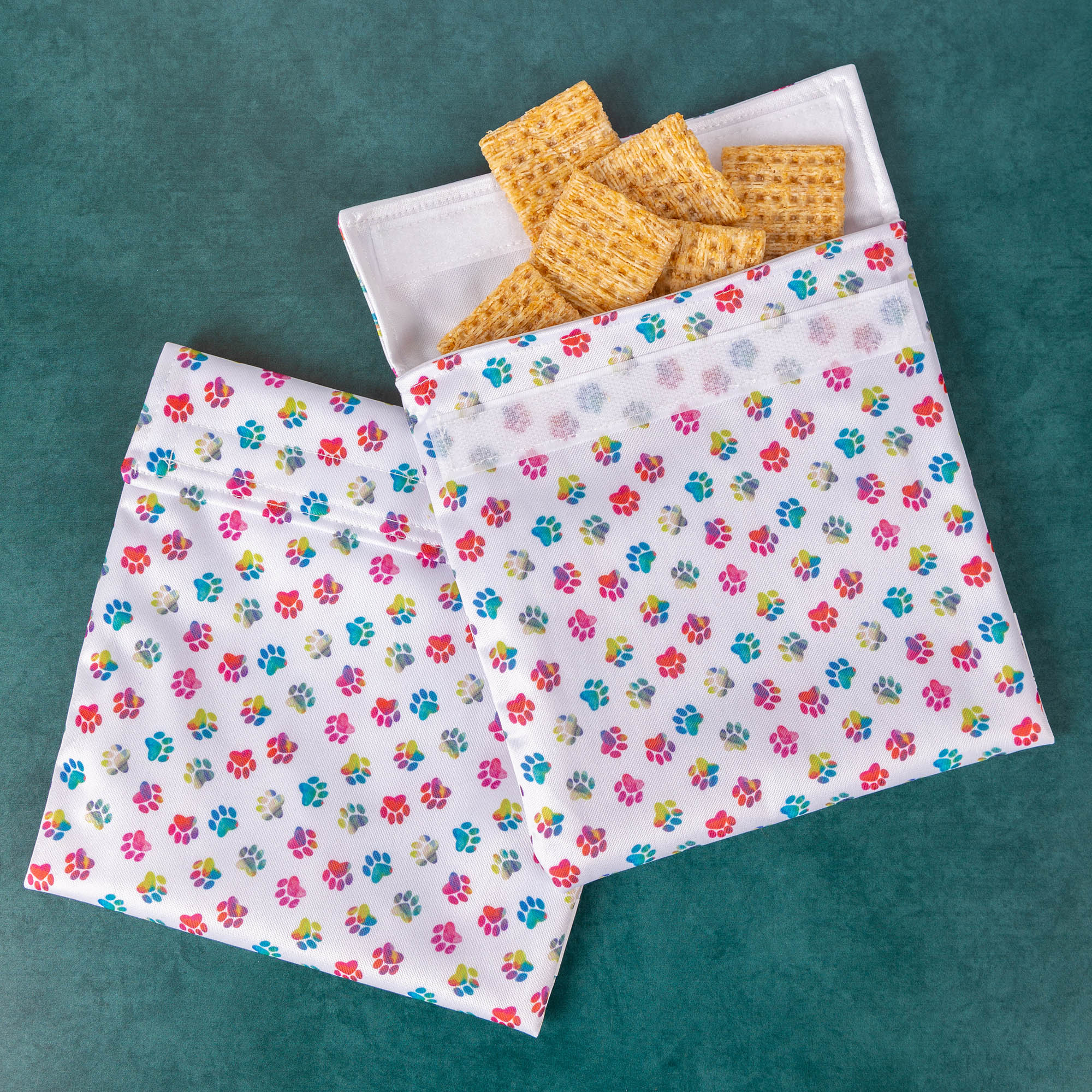 Paw Print Reusable Snack Pouch - Set of 2 - Aaria Tees Aaria Tees