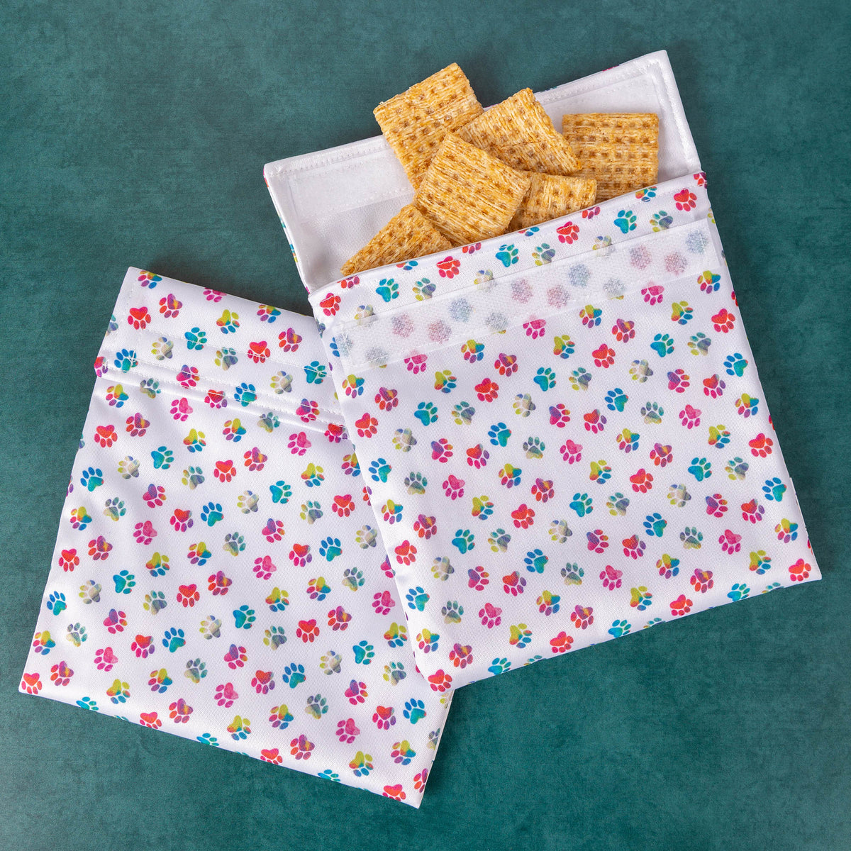 Paw Print Reusable Snack Pouch - Set of 2 - Aaria Tees