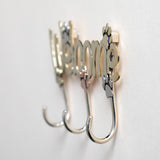 Welcome Paw Print Mixed Metal Sign with Hooks - Aaria Tees Aaria Tees