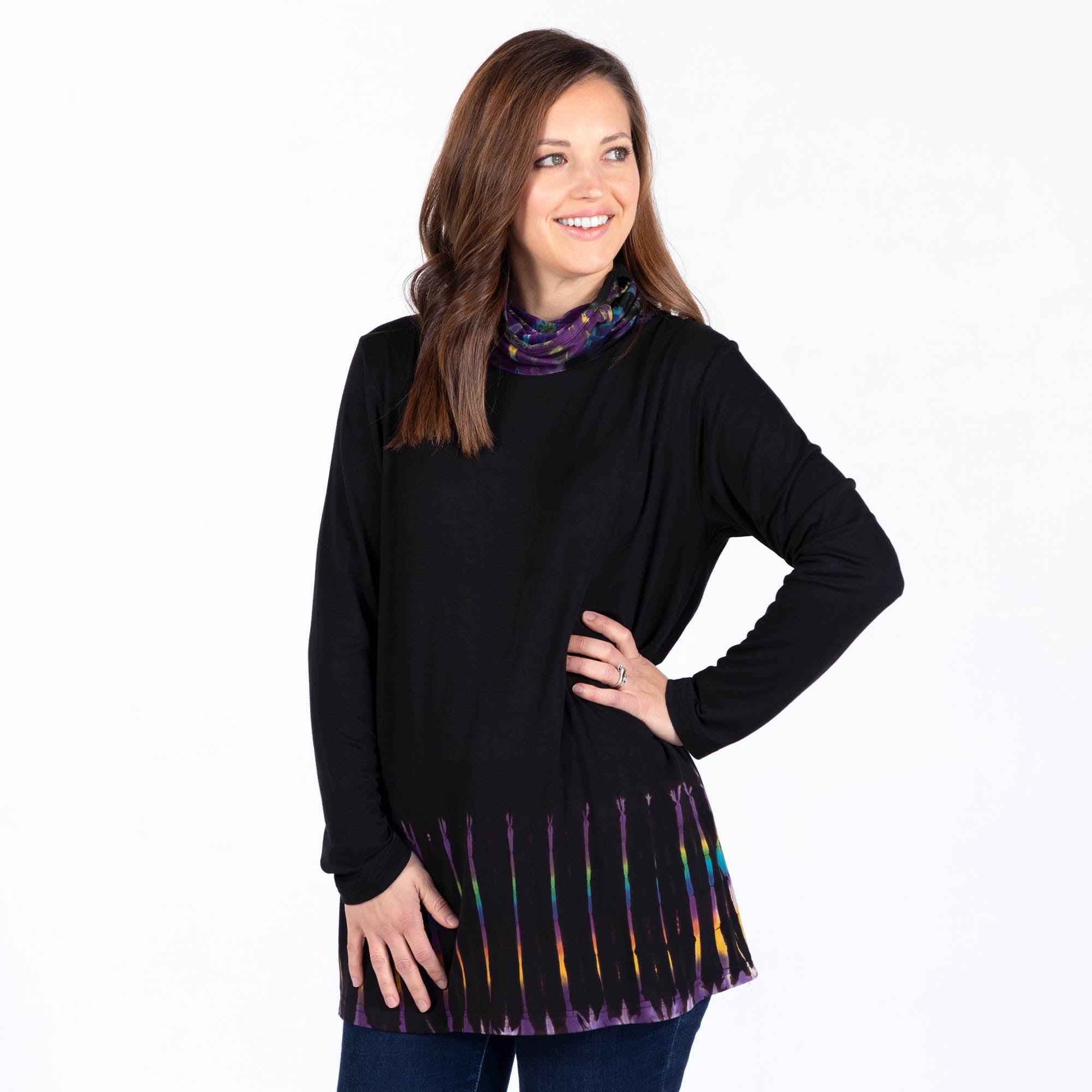 Tie-Dye Tunic with Face Mask - Aaria Tees Aaria Tees