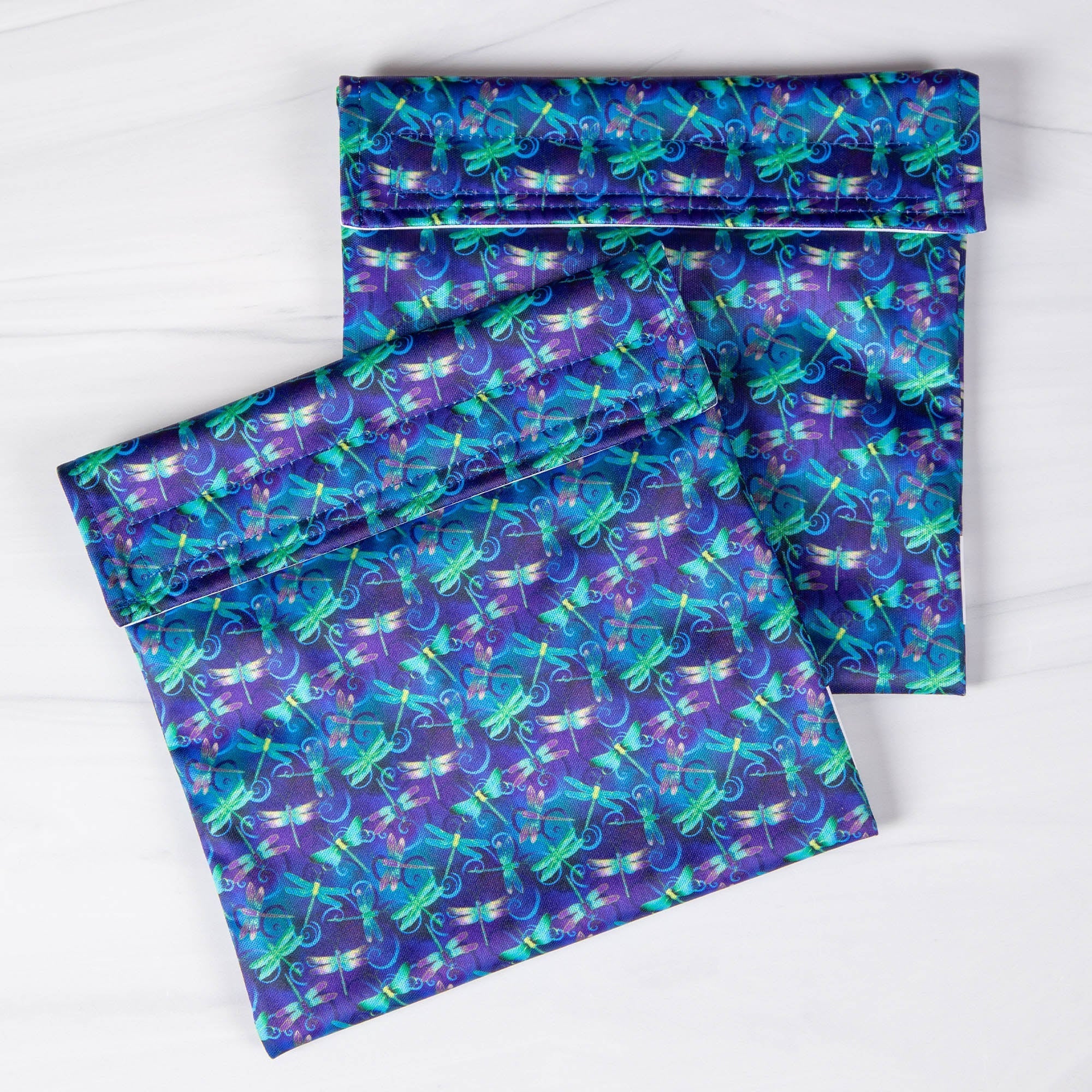 Dragonflies Reusable Snack Pouch - Set of 2 - Aaria Tees Aaria Tees