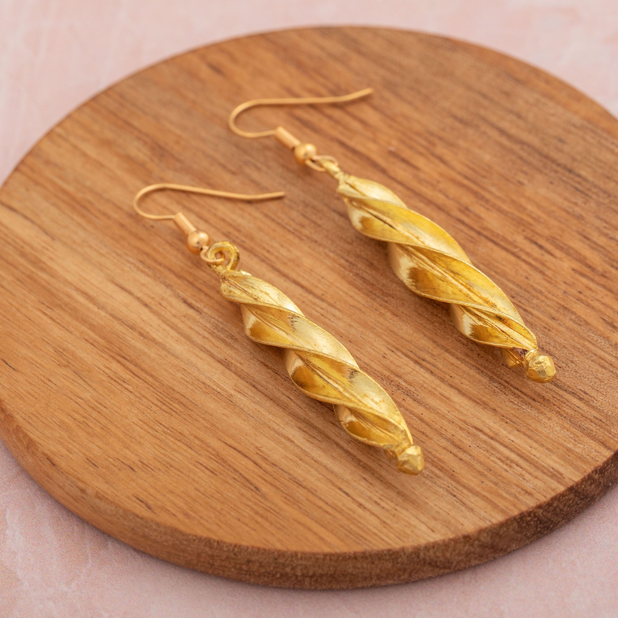 Fulani Spiral Djenne Drop Earrings - Aaria Tees Aaria Tees